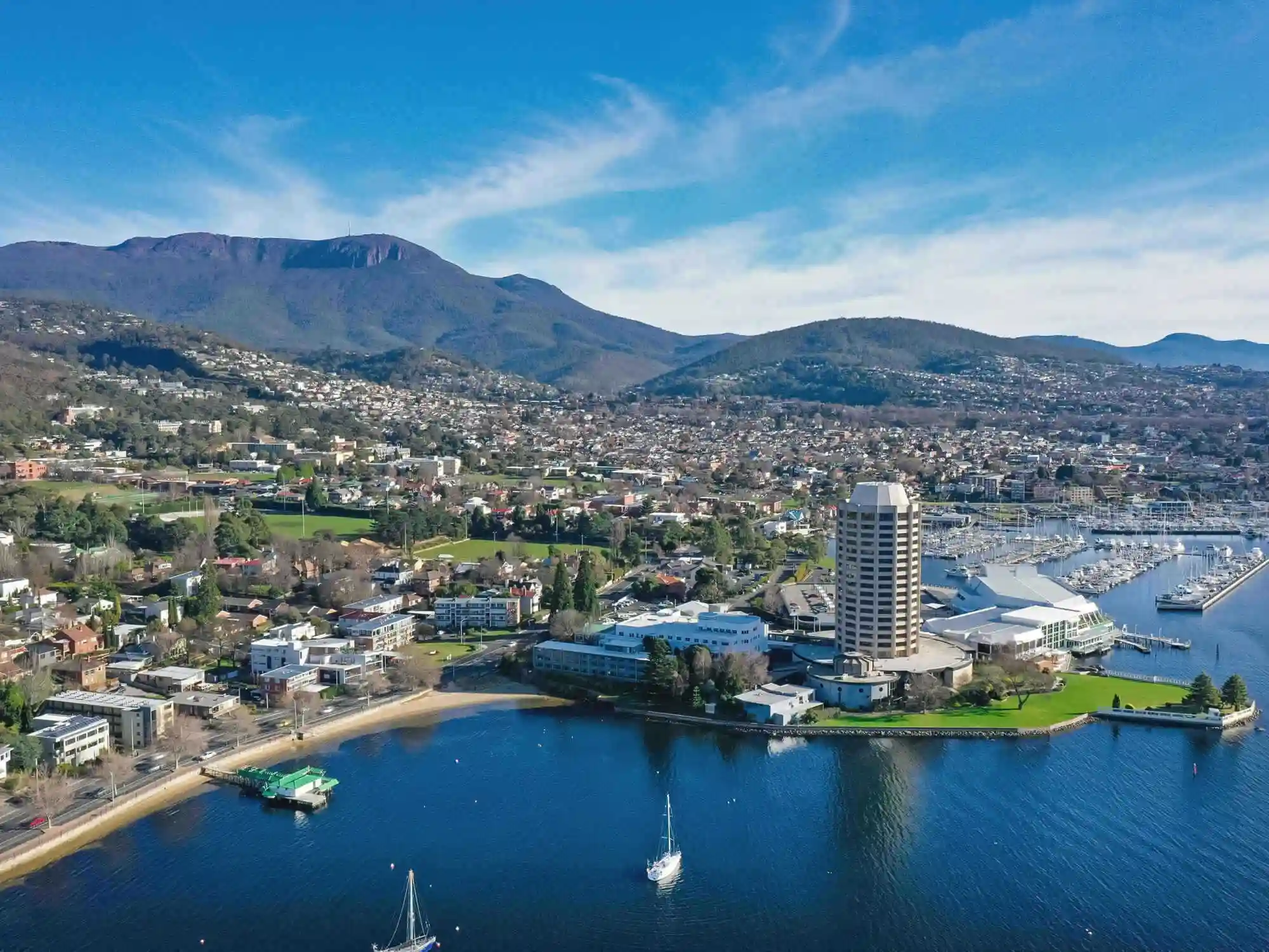 Best of Hobart Tasmania SelfGuided Driving Tour Mount Wellington Salamanca  Battery Point image